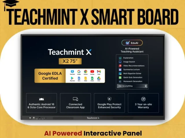 Teachmint X2 Smart Digital Board | Android 16 | Octa Core | 8GB RAM |128 GB | Best for teaching